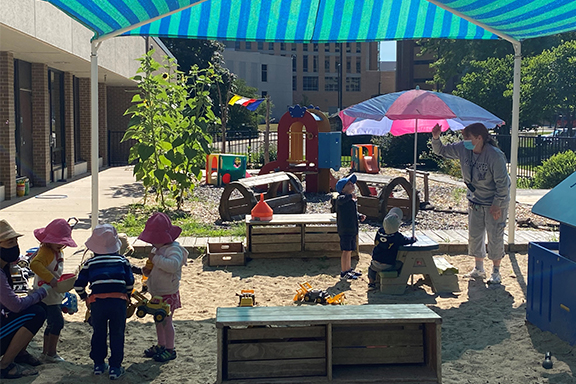 Discovery Garden - under the awning